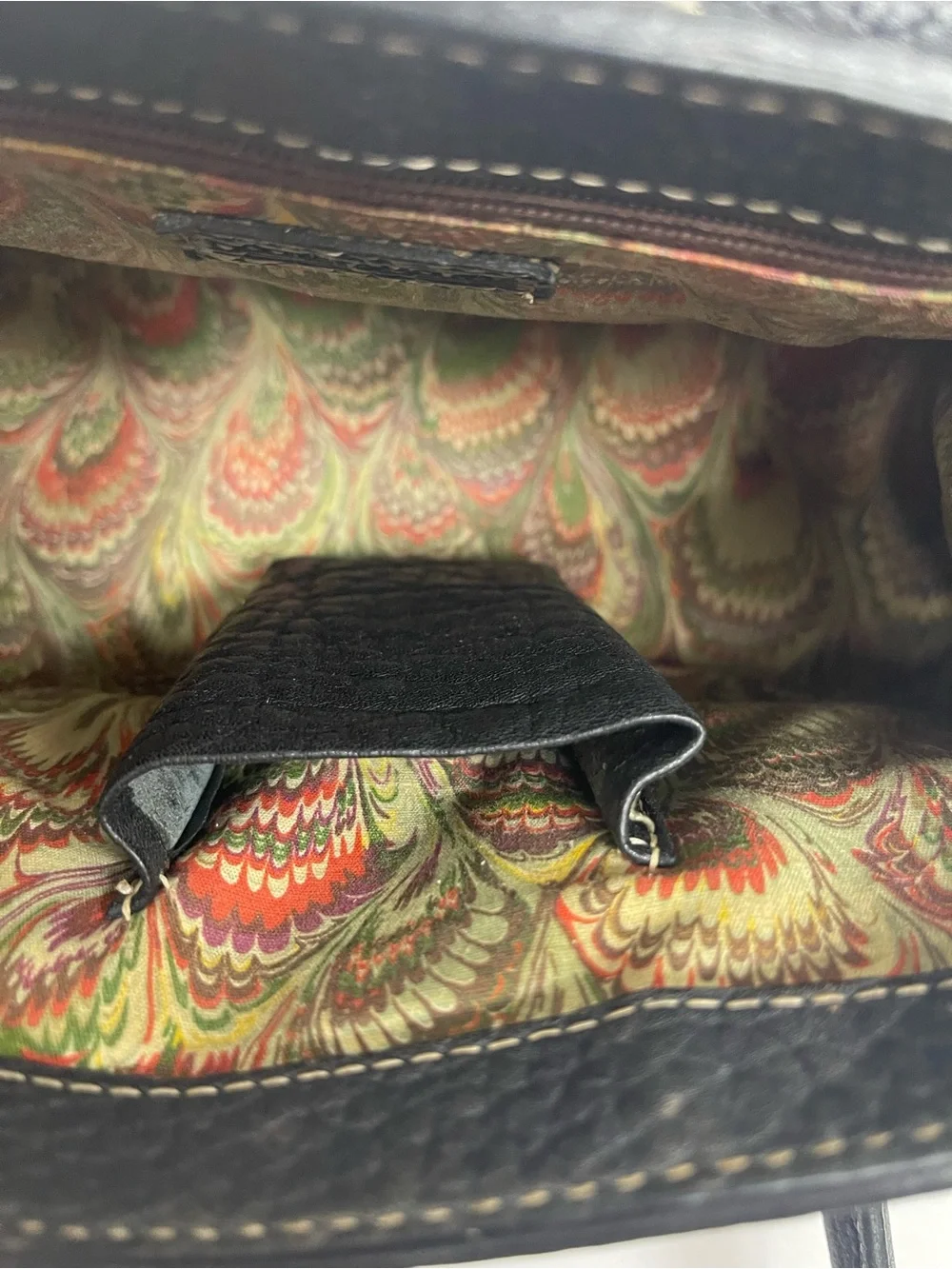 Dooney & Bourke Black Leather Satchel with Silver-Tone Lock